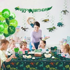 274 Pcs Dinosaur Birthday Decorations, Dinosaur Birthday Party Supplies with Ban