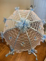Baby Boy Shower 36″ Umbrella Hand Decorated «Showered with Gifts» Traditional