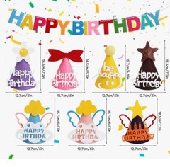 Birthday Decoration Set Multi DIY Hat And Banner Girls And Boys Men Women