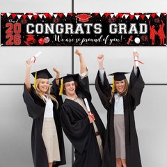 Red Black Graduation Decorations Outdoor Congrats Grad Banner Large We Are So Pr