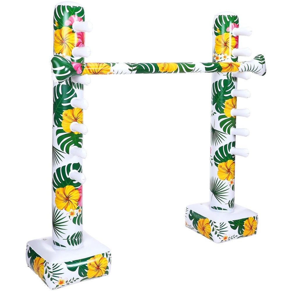 Hawaiian Inflatable Limbo Game 59 Inch Luau Party Games Palm Leaf Aloha Infla…
