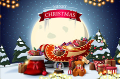 Large Poster Print Laminated Christmas Backdrop Scene Setter Any Text Presents