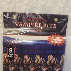 Vampire Bite Room Scene Setter Room Roll Halloween Party Backdrop Decoration