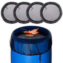 Protective Mesh Cover for Rain Barrels with Drawstring for Easy Installation