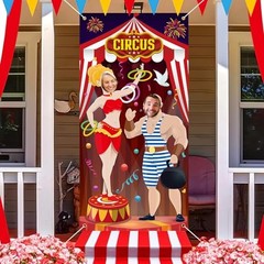 Carnival Tent Decorations Ticket photo booth props backdrop banner Theme Circus