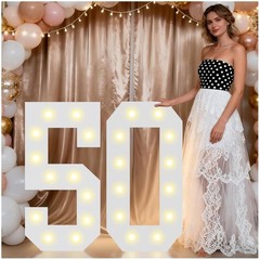 2.4FT Light Up Numbers for 50th Birthday Decor