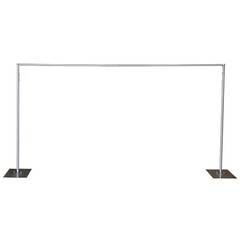 Heavy Duty Pipe Drape Kit Backdrop Stand with Metal Steel Base Height Adjustable