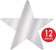 Elegant Metallic Star Cutouts – 3.75 Inches, Perfect for Graduation and More