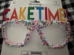 Caketime Sprinkle Party Glasses Birthday Cake Donut Costume Photo Booth New