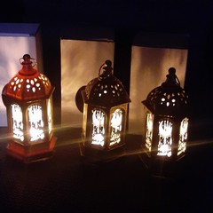 LED Ramadan Lanterns Decorations, Ramadan Decorations for Home and Table, Small
