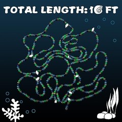 16 ft Christmas Beaded Conch Garland Ocean Themed Beach Garland Decorations