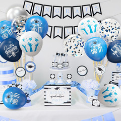 2026 Graduation Party Decorations, 70Pcs Grad Balloons Blue and White Graduation
