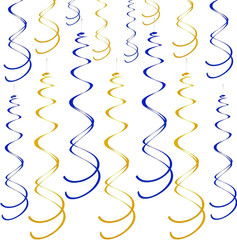 Ceiling Swirl Foil Decorations Hanging Plastic Streamer Themed Swirl Party for G