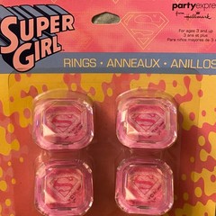 Party Express from Hallmark Super Girl Rings 4 Party Favors Party Supplies