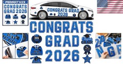 Durable Graduation Car Decorations – 22 Magnets for Class of 2026 Celebrations
