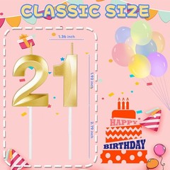 Luxury Smokeless 21st Birthday Candles – Ideal for Parties and Anniversaries