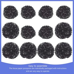 12Pcs Tissue Paper Pompoms 10in+12in Paper Pom Poms Flowers Fluffy Paper Flow…