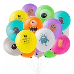 Monster Latex Balloons, 16pcs Monster Birthday Party Balloon, Decoration.