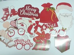 Christmas Decorations. Foil, selfie props, wall décor, reindeer banner