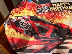 Race Car Racing Happy Birthday Backdrop Banner 71×43 (New)