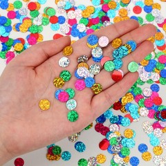 Multicolor Sparkle Foil Confetti 10mm Diameter – Birthday Wedding Party Decor