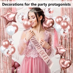 Party spot! 253 Pcs Birthday Decorations For Women, Rose Gold Party Decoratio…