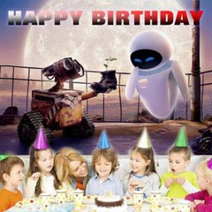 WALL·E and Eve Party Supplies Backdrop Banner Photography Birthday Gift 7x5ft