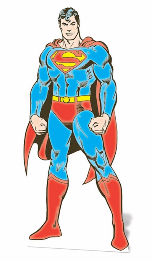 Classic Comic Style Superman LIFESIZE CARDBOARD CUTOUT standee Standup DC Comics