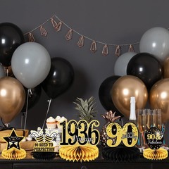 9pcs 90th Birthday Decorations 90th Birthday Centerpieces For Tables Decorations