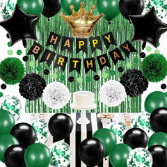 Birthday Decorations for Men Green and Black Party Decorations for Boy Happy Bir
