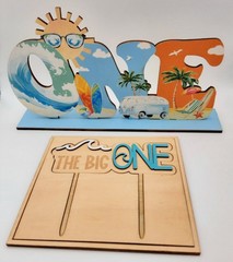 The Big One First Birthday Surf Themed Party Decor Bundle