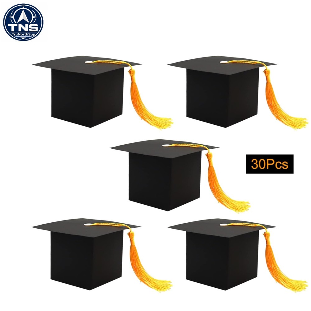 30Pcs Graduation Cap Candy Boxes – Elegant Party Favors for 2026 Celebrations