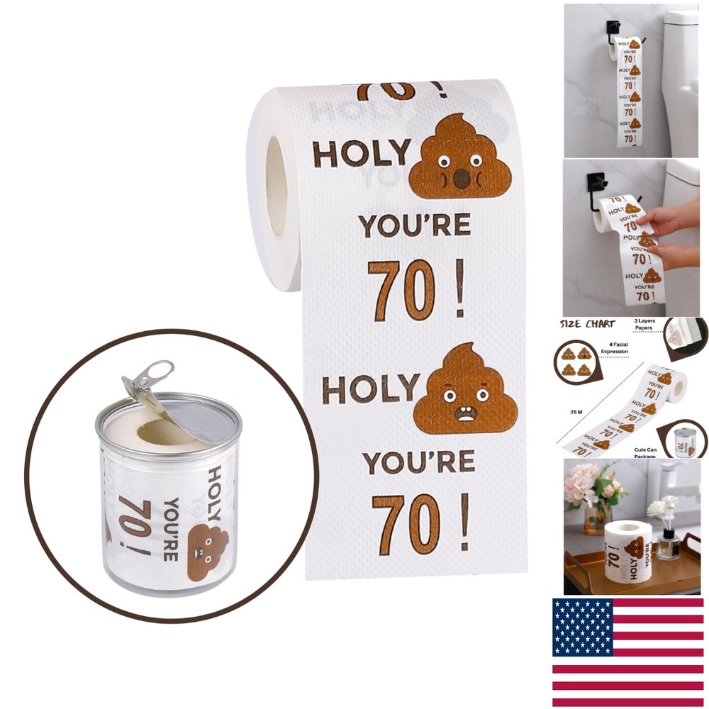Laugh Out Loud with Our 3-Ply 70th Birthday Toilet Paper Roll – Perfect Gag Gift