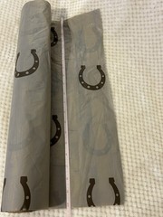 Fun Express Plastic Tablecover Roll, 80 Length x 40″ Width, Brown Horseshoes