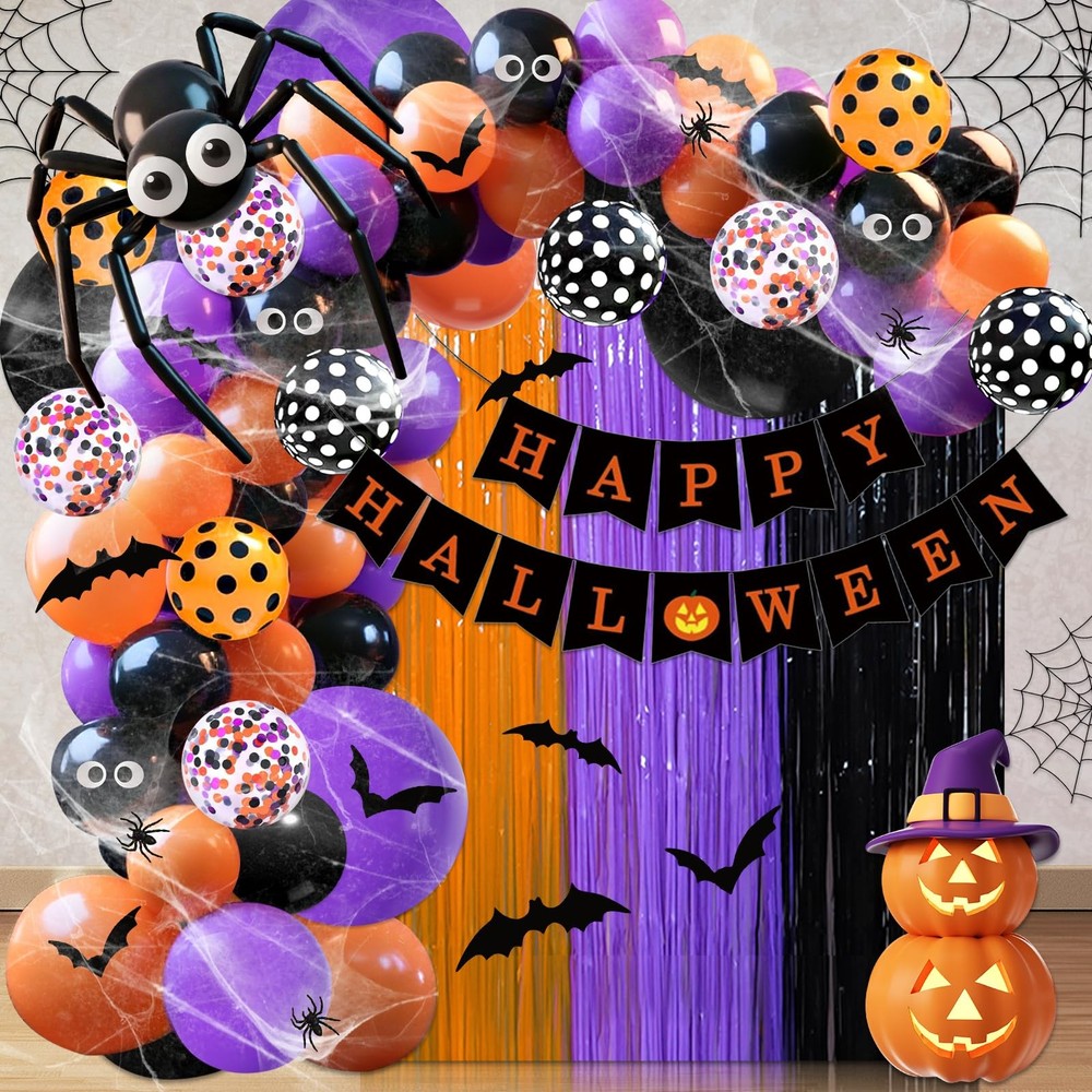 Halloween Balloons Garland Arch Kit for Decorations Party Supplies