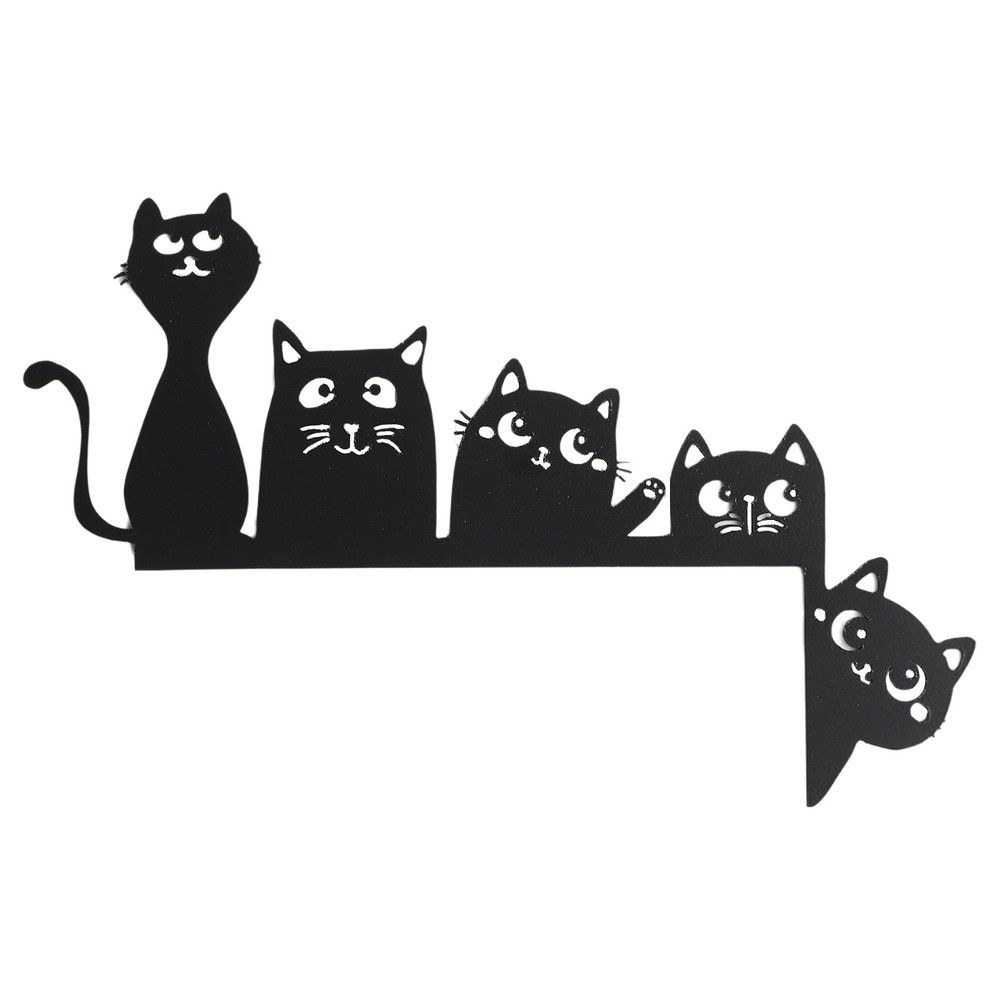 Metal Black Cat Wall Mount Decor Over Door Decor Cat Door Frame Topper Decors
