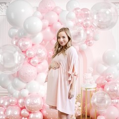 Pink Balloon Arch Kit 177Pcs Double Stuffed Pearl & White Balloons – Wedding