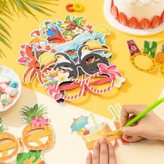 32 Pack Beach Pool Party Eyeglasses Decor Summer Luau Paper Glasses Bulk Hawa…