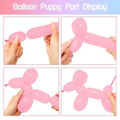 100Pcs Assorted Pastel Long 260q Balloons Thickening Skinny Latex Twisting