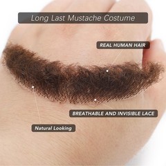 Fake Beard Realistic Mustache with Human Hair, Soft and Natural Looking Fake …
