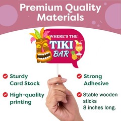 Luau Party Decorations Photo Booth Props Kit Hawaiian Themed Supplies 42 PCS