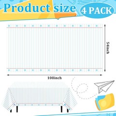 Versatile Disposable Notebook Tablecloths 54×108 Inch – Perfect for Any Occasion