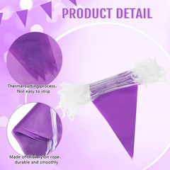 400 ft Solid Pennant Banner Flags 240 Pcs String Hanging DIY Triangle Bunting…
