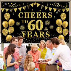 Trgowaul 60Th Birthday/Anniversary/Wedding Decorations for Women Men, Cheers to