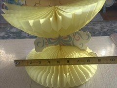 Vintage Baby Shower Decorations Honeycomb Umbrella Yellow Pink Blue