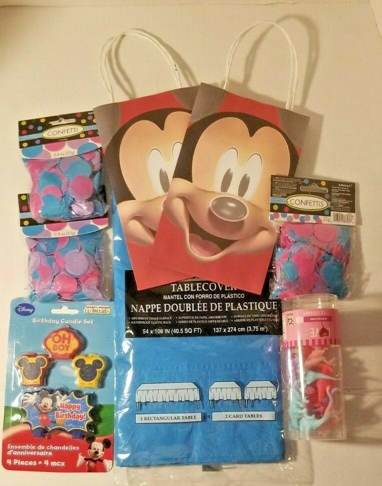 Mickey Mouse Birthday Party Decorating Themed Variety FUN Party Set 8 Pieces