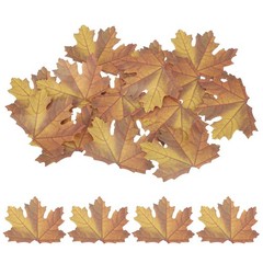 25 Pack Artificial Maple Leaves Fall Leave Cutouts Leaf Yellow 3.5×2.8″