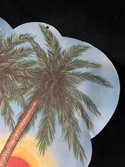 Beistle Co Tropical Palm Tree Die Cut Paper Decoration Vintage Luau 1979 19.75”
