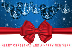 Large Poster Print Laminated Christmas Backdrop Baubles Scene Setter Any Text