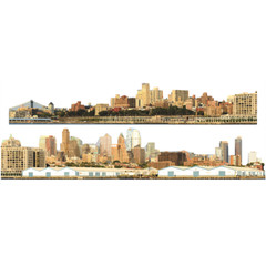 Downtown Brooklyn Skyline New York 2 piece set 15 feet Cardboard Cutout standup
